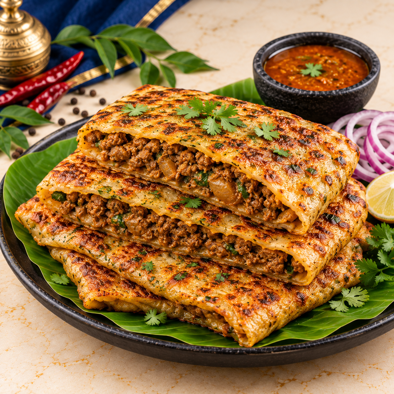 Murtabak Mutton at Kalam Restaurant